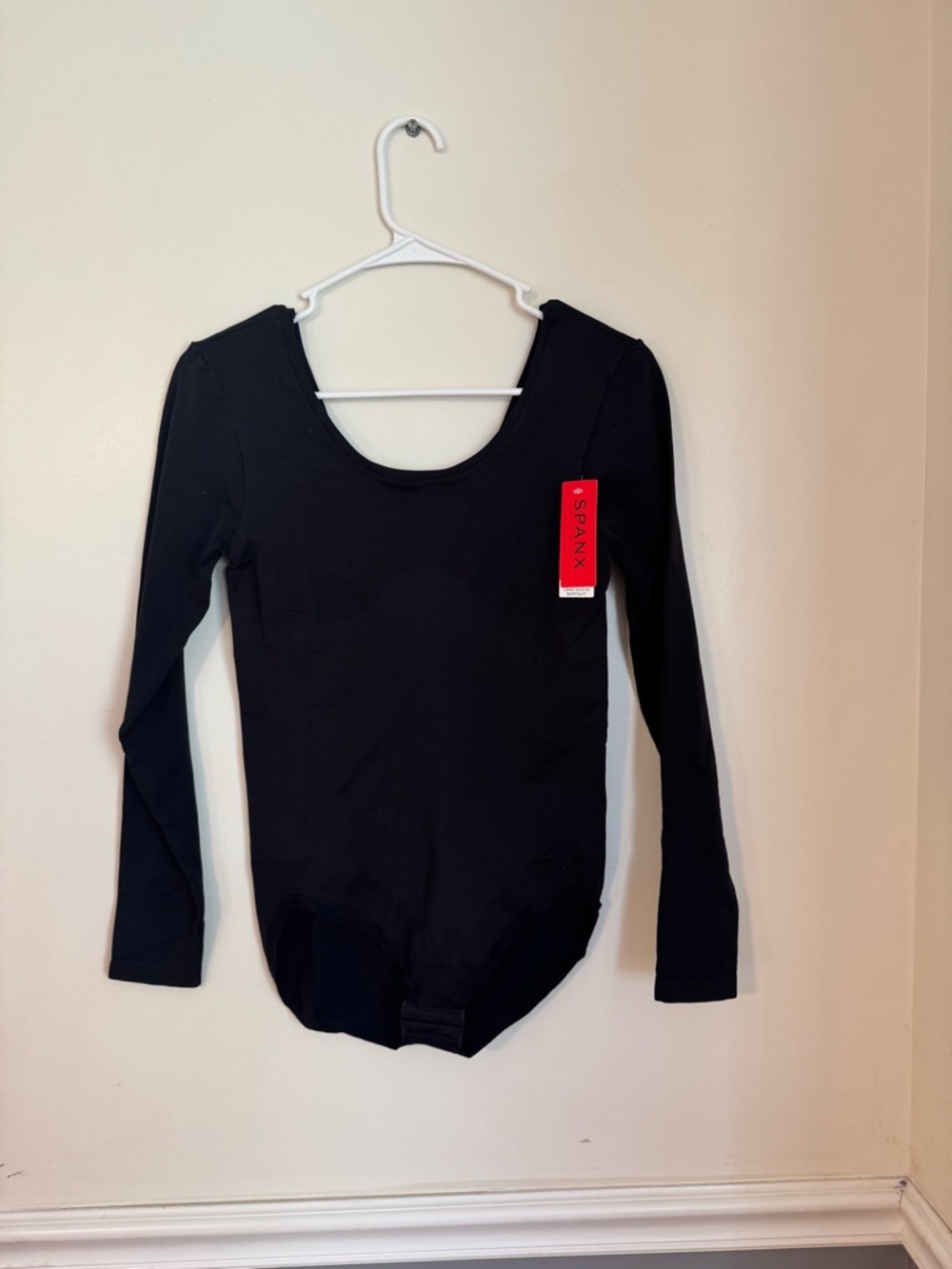 Spanx Black Long Sleeve Bodysuit Size XL/TG NWT